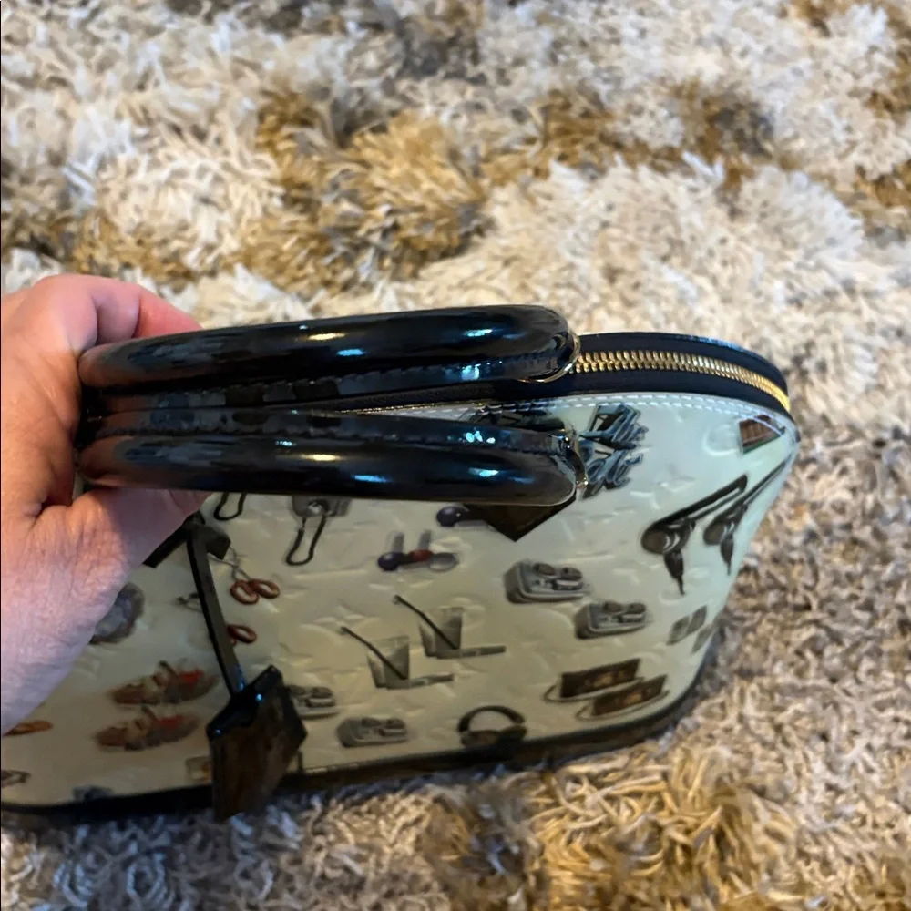 Louis Vuitton Mint Green and Black Alma Satchel